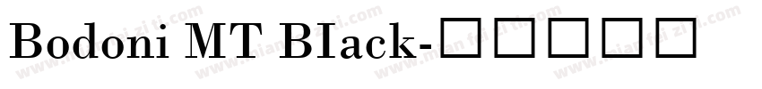 Bodoni MT BIack字体转换